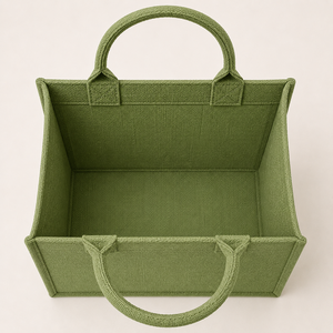Bolsa de Yute Verde Ecológica Reutilizable para Compras, Bolsa de Supermercado Personalizada, Regalo Promocional al por Mayor, Bolsa de Playa con Asas de Cuerda - Product Image 6