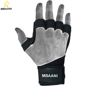 Guantes de Levantamiento de Pesas con Muñequeras, Protección Adhesiva para la Palma con Agarre Extra, Guantes de Gimnasio para Ejercicios de Dominadas y Cross Training - Product Image 2