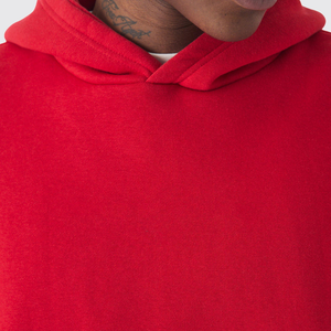 Sweat à capuche unisexe de haute qualité pour homme, 100% coton, molleton épais, coupe oversize, épaules tombantes, coupe carrée courte, avec logo personnalisé, grammage lourd - Product Image 2