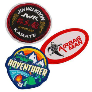 Écussons personnalisés brodés et tissés en gros, logo OEM, thermocollants, à coudre, haute précision, fournisseur de badges de marquage pour uniformes - Product Image 6