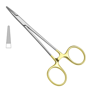 ที่จับเข็มผ่าตัด Halsey ปลายทังสเตนคาร์ไบด์แบบหยัก ที่จับเข็มผ่าตัดสแตนเลส อุปกรณ์เย็บแผลทางทันตกรรม ปากจับ TC - Product Image 1