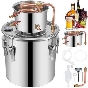 Kit per Distillazione Domestica di Alcol in Acciaio Inox da 3 Galloni/12L con Tubo in Rame e Termometro per Distillazione Fai-da-Te di Whisky e Vino - Product Image 3