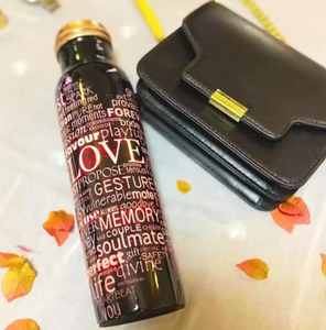 ขวดน้ำทองแดงพิมพ์ลายดอกไม้สีขาว ขวดทองแดงลายดอกไม้สีม่วงชมพูทำมือ - Product Image 2