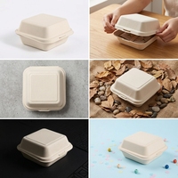 Boîte à gâteau jetable avec couvercle à charnière, emballage pour pâtisserie, dessert, contenant alimentaire