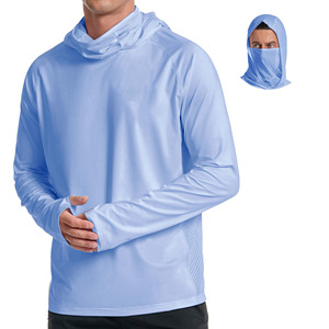 Sweat à capuche de pêche personnalisé OEM pour homme, imprimé par transfert thermique, respirant, manches longues, protection solaire UPF 50, haute performance - Product Image 1