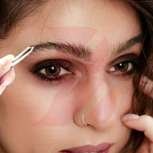 Ensemble de pinces à épiler de précision en acier inoxydable, pour le modelage des sourcils et l'élimination des poils incarnés, avec pointes inclinées et courbées - Product Image 5