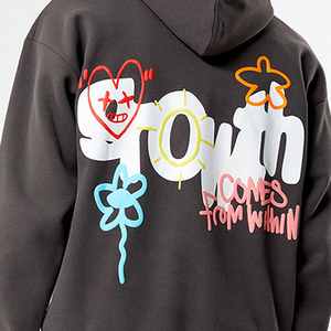 Nouveau sweat à capuche unisexe élégant avec logo personnalisé imprimé en relief, 100 % coton épais, entièrement personnalisable avec impression en relief - Product Image 5