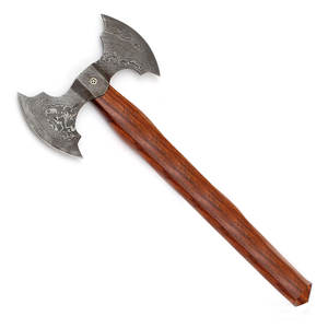 Damascus Steel Double Head <b>Axe</b> Handmade Pattern Steel Tool Designed For Utility Camping And Outdoor Lifestyle - Product Image 1