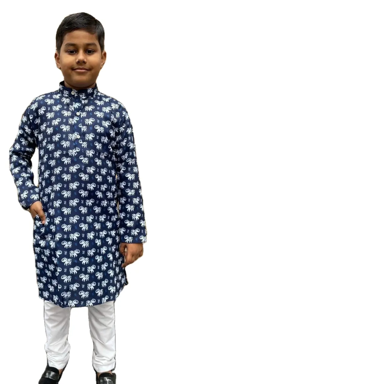 नियमित और कभी-कभार पहनें डिज़ाइनर लड़कों के लिए कॉटन कुर्ता पायजामा ड्रेस श्री भारतीय निर्यात उपहार बचपन के संग्रह