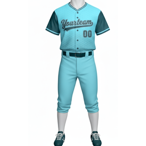 Nuevo Uniforme de Béisbol Profesional Verde Personalizado, Jersey Sublimado con Botones Completos y Pantalones Deportivos a Juego - Product Image 3