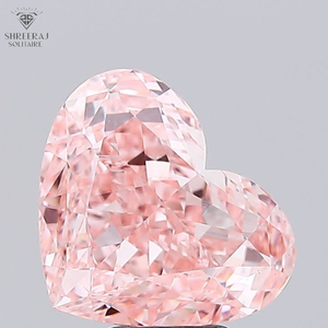 Diamant rose intense fantaisie de 5,00 carats, taille cœur, cultivé en laboratoire, couleur rose pâle, diamant non monté pour bague de fiançailles pour femme, certifié IGI - Product Image 1