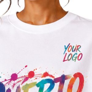 Camiseta Blanca Extra Grande Personalizada para Mujer con Estampado Gráfico de Puerto Rico, Logotipo Personalizado, Informal, de Algodón, para Verano, Estilo Urbano, OEM, ODM, Venta al Por Mayor - Product Image 5