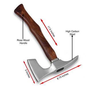 High Carbon Steel Camping <b>Axe</b> with Wooden <b>Handle</b> Outdoor Hatchet Bulk Bulk Distributor Supply Drop Shipping USA EU AR KNIVES - Product Image 5