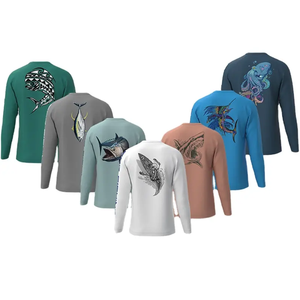 Camisa de Pesca de Manga Larga para Adultos, Impresión por Sublimación, UPF 50, Estampado Animal, 180g, Diseño de Logotipo en la Espalda, Ropa para Exteriores, OEM, ODM - Product Image 3