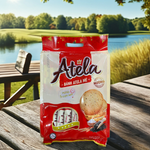 LIBRA ATELA sésamo crujiente galletas 228G HALAL ISO salado sabor dulce bolsita caja embalaje FMCG producto Vietnam buen precio - Product Image 1