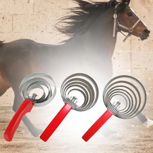 Peigne à curry réversible avec poignée antidérapante en caoutchouc, brosse à curry double face multifonctionnelle pour animaux de compagnie, chevaux, chiens, bovins, moutons - Product Image 2