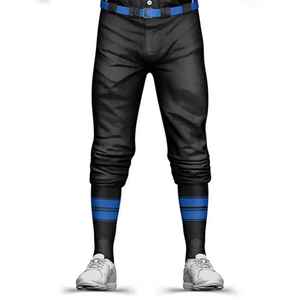 Men's <b>Baseball</b> Uniform Set Blue Black Sublimated Jersey Pants With <b>Cap</b> Moisture Wicking All Seasons Apparel Sportswear OEM - Product Image 5