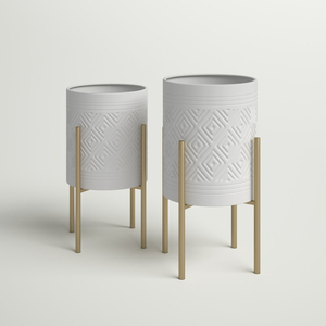 Soporte de Metal Resistente para Macetas, Acabado Pulido Moderno, Fácil de Montar, Resistente al Óxido, Estructura Ligera para Interiores/Exteriores - Product Image 1