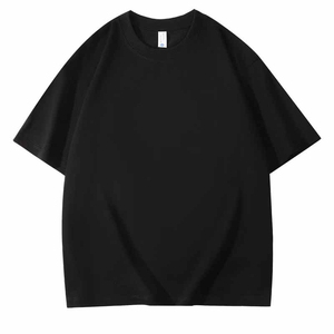 Camiseta Oversize de Algodón Grueso para Hombre, Corte Clásico Relajado, Cuello Redondo, Estilo Urbano, Moda, Venta al por Mayor, Ropa Personalizada - Product Image 1
