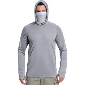 Camiseta de Pesca con Capucha de Manga Larga para Hombre, Protección Solar UPF 50, Anti-UV, Secado Rápido, con Máscara Facial Integrada, Color Verde - Product Image 4