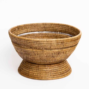 Reliable performance elegant rattan fruit bowl brightens dining <b>spaces</b> with its <b>light</b> and breathable design - Product Image 4