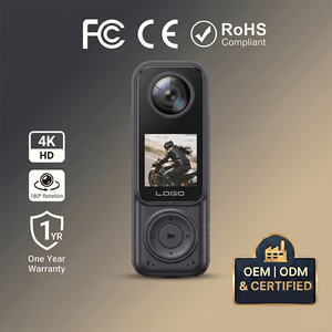 Cámara <span class=keywords><strong>Corporal</strong></span> Portátil OEM 4K con Doble Lente, Visión Nocturna Infrarroja y 180° °   Lente Giratoria - Product Image 1