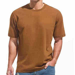 T-shirt Homme Oversize en Coton Lourd Uni avec Impression Numérique de Logo Personnalisé, Col Rond, Impression en Relief - Product Image 2
