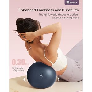 Petit ballon de Pilates anti-éclatement épaissi avec pompe pour la physiothérapie, le fitness et le renforcement du tronc - Product Image 4