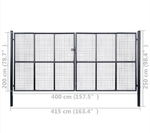 Sparxwizz Engineering - Valla de Seguridad Temporal de Acero Resistente con Marco Galvanizado de 200 cm de Altura para Obras de Construcción - Product Image 3
