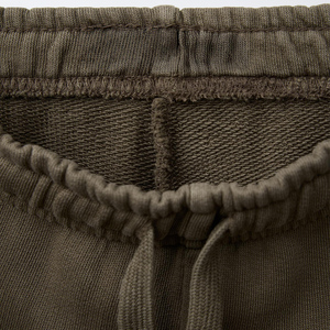 Ensemble de 2 pièces unisexe vert olive, t-shirt avec logo et short, tenue décontractée d'été, manches courtes, col rond, ensemble de vêtements de couleur unie - Product Image 6