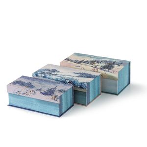 TH CBB-572 Premium Magnetic Closure Gift Box Rigid Cardboard Packaging Box for Christmas Holiday Gift Set Candle Mug Storage Box - Product Image 1