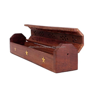 Wooden and Glass <b>Incense</b> <b>Holder</b> Wooden <b>Incense</b> Burner Set for Home Decoration From Indian Manufacturer - Product Image 6