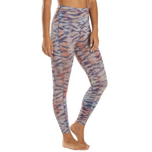 Women's High Waist Full Length <b>Printed</b> <b>Leggings</b> Stretch Knitted Cotton Bamboo Fiber Sporty All Seasons Quick Dry Color Blocked - Product Image 4