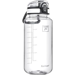 Bottiglia d'Acqua Trasparente da 32 oz in Tritan Senza BPA, Antigoccia con Coperchio Antipolvere, Bocca Larga, Riutilizzabile, in Plastica per Palestra e Sport - Product Image 1
