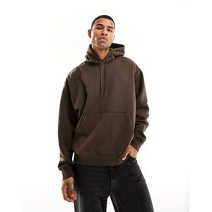 Orange Cartoon Print Hooded Sweatshirt Men Streetwear Oversized <b>Back</b> Logo Plastisol Cotton Knitted Autumn Fit - Product Image 5