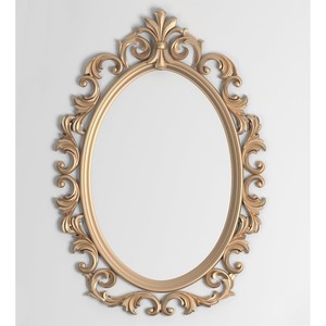 Espejo Decorativo Ovalado de Madera de Teca Hecho a Mano por Aqdus Saleem |   Diseño Barroco de Jaipur, Ecológico, Duradero y Ligero - Product Image 1