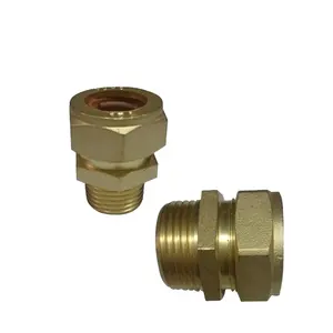 Conector de latón para manguera de tubo corrugado de acero inoxidable Round Flex 304