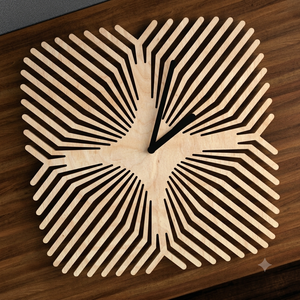 <b>Modern</b> Wooden <b>Wall</b> <b>Clock</b> Geometric Art Decorative Silent Quartz <b>Clock</b> Custom Creative Square Wooden <b>Wall</b> <b>Clock</b> for Home Decor - Product Image 1