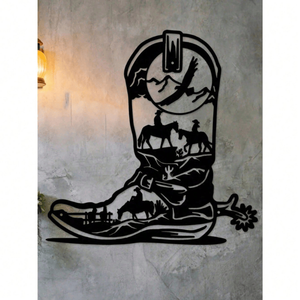 CIFbuy Scultura Gotica in Metallo Nero a Forma di Stivale, Decorazione da Parete per Interni ed Esterni, per TikTok e Servizio di Ritiro Temu - Product Image 6