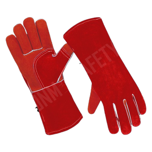 Guantes de Soldadura de Cuero Vacuno de Alta Calidad, Resistentes al Calor, Antivibración, con Puño de Seguridad Grueso, Guantes para Bomberos - Product Image 2