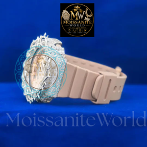 Montre de luxe pour homme en moissanite, analogique, mécanique, cadran de 43 mm, cristal saphir, bracelet en acier inoxydable, fermoir à boucle - Product Image 2
