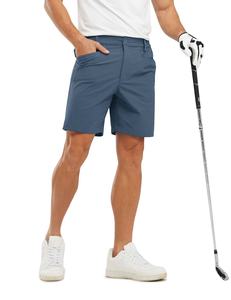 กางเกงกอล์ฟชายแบบแห้งเร็ว ยืดหยุ่นได้ดีเพื่อความสบายและมีสไตล์ในการเล่นกอล์ฟ ลายเรียบ - Product Image 2