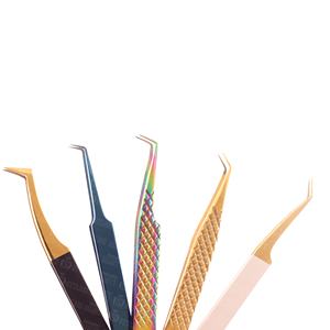 Pinzas de extensión de pestañas, puntas ultra afiladas, agarre suave, acero inoxidable, diseño personalizado, pinzas para pestañas - Product Image 4