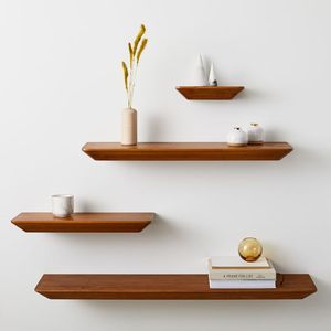 Wall Mounted Wooden Shelves Handmade Floating Storage Display <b>Racks</b> For Living Room Bedroom Office And Kitchen - Product Image 6