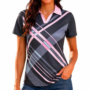 Polos de golf informales y elegantes para mujer, con protección UV y tela elástica, para el campo de golf, la oficina y actividades diarias. - Product Image 1