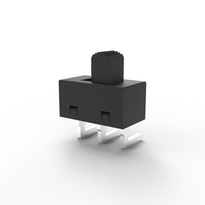 Interruptor Deslizante de Alta Corriente SPDT de Ángulo Recto XKB Connection SS-12M12G5, 6A 120V 13.2x7.2mm, Actuador Negro, ROHS - Product Image 3