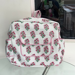 Quilted Cotton Backpack Floral Design Girl's <b>School</b> and Travel Backpack Handmade <b>Toddler</b> Picnic <b>Bag</b> for Gifts Christmas Gift - Product Image 2
