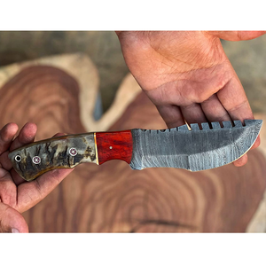 Cuchillo de caza profesional con mango de madera y funda de cuero, tamaño personalizado, cuchillos de caza. - Product Image 5
