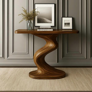 โต๊ะคอนโซลห้องนั่งเล่นสไตล์โมเดิร์นทำมือ เฟอร์นิเจอร์ระดับไฮเอนด์ ขาไม้จริง สำหรับทางเข้าบ้าน - Product Image 4