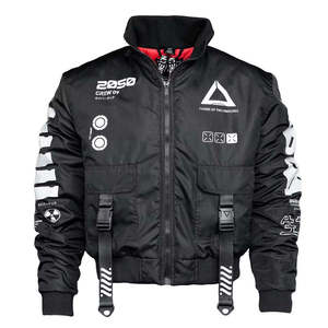 Chaqueta Cyberpunk Techwear para Hombre, Estilo Bomber Táctica, Cortavientos Urbana, Multibolsillos, Estilo Harajuku, Deportiva - Product Image 5